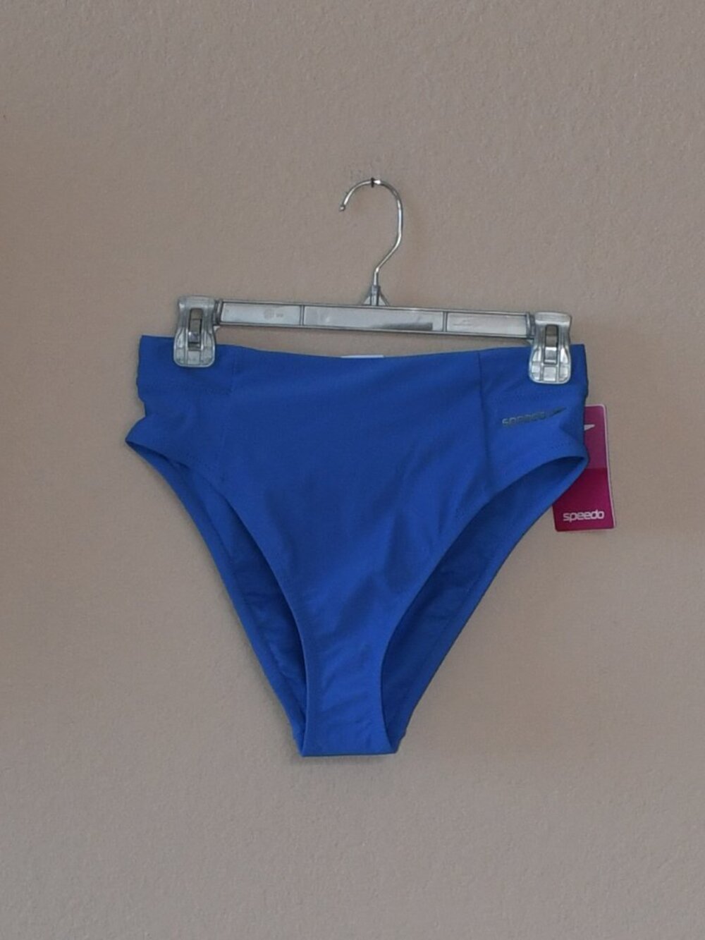 Speedo Women's Blue Solid Classic Bikini Swim Bottoms Size Small $48 NWT